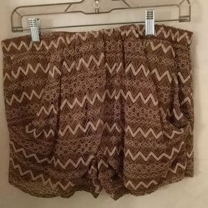 Chevron Design Lace Skort Shorts - Super Cute!